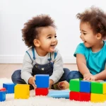 헤이지니 유튜브 성공 사례 분석 - **Prompt:** A group of diverse toddlers and young children, aged 2-6, happily engaged in a playful l...