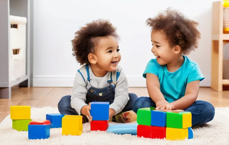 헤이지니 유튜브 성공 사례 분석 - **Prompt:** A group of diverse toddlers and young children, aged 2-6, happily engaged in a playful l...