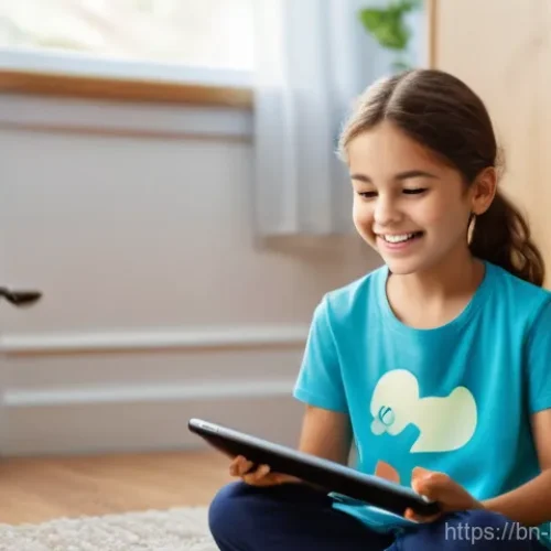 헤이지니 콘텐츠에서의 다양성 - **Prompt 1: Nurturing Digital Learners**
    "A cozy, sunlit living room where an 8-year-old girl, w...